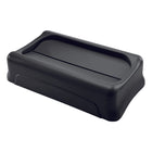 Couvercle à bascule Rubbermaid Slim Jim, noir-Le plastique robuste et résistant est à l'épreuve de la rouille et facile à nettoyer.