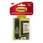 Command™ – Paquet-prime de grandes bandes pour tableaux, 17206BLK-12EF, noir-Tient fermement, s’enlève facilement et est facile à appliquer