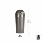 Umbra - Poubelle Umbra Venti-Grande capacite de 16,5 gallons (62 L) : Venti fonctionne avec des sacs à ordures de 20 gal (75 L) ou 24 gal (90 L), y compris des sacs à cordon et à rabat