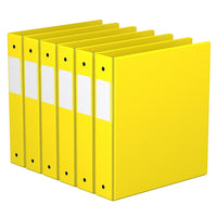 Davis Group Super économie, Reliure à anneaux ronds 1.5 po, paquet de 6 – Jaune-3 Reliure À Anneaux