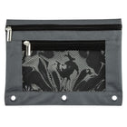 Pep Rally - Pochette pour reliure à 3 anneaux - Gris-Contient de petits articles comme des articles de papeterie, des règles, des gommes et des stylos