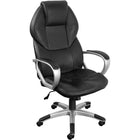 Xtech - Chaise de bureau exécutive Montpellier avec accoudoirs - Noir-Caractéristiques d'une base chromée attrayante et la possibilité de régler sa hauteur pour une meilleure position.