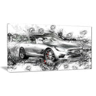 Designart – Voiture luxueuse grise abstraite, petite toile de style galerie (PT2619-32x16)-Impression
