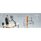 North Bayou 22"-35" Ergonomics Interactive Sit-Stand Desktop Workstation with USB Port - FC35-Pivot: 180 °
