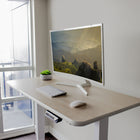 AnthroDesk - Bureau assis/debout electrique - Base Gris avec une surface de travail WM 60" x 30"-Garantie Limitée De 7 Ans Du Fabricant