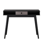 CorLiving - Bureau d'entrée Acerra - Noir-Finition en bois stratifié noir