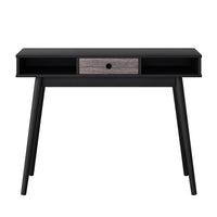 CorLiving - Bureau d'entrée Acerra - Noir-Finition en bois stratifié noir