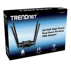 TRENDnet – Adaptateur USB sans fil double bande à forte puissance AC1900 TEW-809UB-La technologie de formation de faisceaux augmente les performances en temps réel en dirigeant les signaux WiFi les plus puissants vers l’emplacement précis de chaque périphérique connecté 