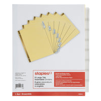 Staples - Onglets séparateurs transparents insérables, 8 onglets-Intercalaire