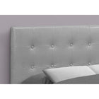 Monarch Specialties - 6001F Lit Double Tete De Lit Simili - Cuir Gris-Fabriqué avec un cadre en bois pour la durabilité et la stabilité