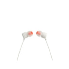 JBL – Écouteurs intra-auriculaires Tune 110, blanc-Câble plat sans enchevêtrement durable 