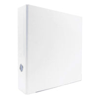 Bindertek - Reliure à 3 anneaux de première qualité - 3 po - blanc-Étiquette amovible incluse dans la pochette sur l’épine