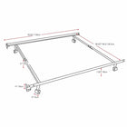 CorLiving – Cadre de lit métallique BAL-101-F pour lit jumeau ou deux places, noir-Fabrication en acier robuste durable