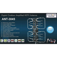 Electronic Master – Antenne TVHD télécommandée, 26 x 32 x 4,8 po, argenté-Structure solide, installation simple