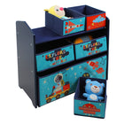Danawares - Espace Meubles de Rangement - Bleu-Livré Avec Six Bacs (Un Grand Bac, Deux Bacs Moyens, Et Trois Petits Bacs)