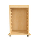 Flash Furniture - Chariot de rangement pour panneaux d'accessoires muraux STEAM Bright Beginnings de qualite commerciale,en bois-Chariot de rangement mobile en bois pour tableaux d'accessoires muraux STEAM