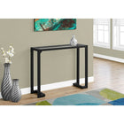 Monarch Specialties - 2106 Table D'Appoint - 42 po L/Noir/Console D'entrée Verre Trempe-Surface en verre trempé facile à nettoyer