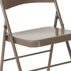 Flash Furniture - Chaise pliante en métal de série Hercules, beige, paq./4 (4BDF002BGE)-Composants en acier riveté