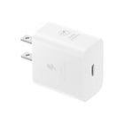 Samsung - Adaptateur secteur de voyage 25 W avec câble USB-C vers USB-C - Blanc-Disponible en blanc