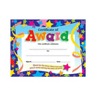 Certificat de récompense Trend Enterprises 8 1/2" x 11", paquet de 180-Marquez les réalisations tout au long de l'année avec des designs dynamiques et des messages positifs !