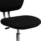 Flash Furniture - Fauteuil fonctionnel H-2376-F-BK-GG en mailles, sans accoudoirs, dossier mi-dos, noir-Siège pivotant
