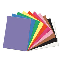 Pacon - Papier de bricolage SunWorks, 18 x 24 po, couleurs variées, 100/paquet (PAC6518)-Papier de construction, couleurs variées