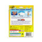 Crayola - 8 marqueurs Ultra-Clean lavables - Assortiment de couleurs-Pointes obliques pour tracer des lignes épaisses ou fines