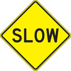 Accuform Signs - Panneaux De Signalisation « Slow », 24po x 24po, Aluminium, Anglais-Type d'affichage Boulonné
