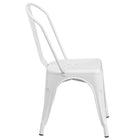 Flash Furniture – Chaise empilable en acier pour l’intérieur et l’extérieur, blanc (CH31230WH)-S'empile jusqu'à 8 chaises de hauteur