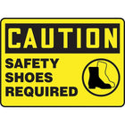 Panneaux de sécurité et d’identification, Caution; Safety Shoes Required, SBA116-Langue : anglais
