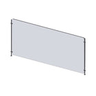 Mark Maker Rod Sneeze Guard - Acrylique transparent 1/4" - panneau de 47,5" Lx23,5"H- ensemble de tiges de 24"H - pas de passage-Distanciation sociale optimale entre deux groupes de personnes