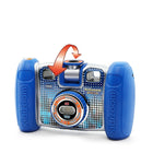 VTech KidiZoom Twist - Bilingue AN/FR - Bleu-Cinq jeux intégrés vous permettent de trouver des ninjas, de nager dans l'océan, de faire exploser des pierres précieuses dans le monde réel, de jouer au styliste et de créer des repas santé.