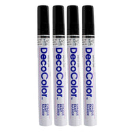 JAM Paper - Marqueur peinture à pointe large opaque, noir, 4/paquet (86525800g)-Marqueur peinture opaque idéal pour écrire et mettre en évidence
