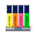 Surligneurs à pointe biseautée Textsurfer de Staedtler – Couleurs variées – Paquet de 4-Large pointe biseautée résistante à l’usure pour une utilisation de longue durée et corps plat géant offrant une réserve d’encre durable
