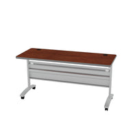 Table de formation Heartwood HDL 60 po x 24 po - cerisier-Base métallique argentase / Dessus cerisier henna