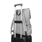 Bugatti, BKP2229BU-GREY – Collection Reborn – Sac à dos ultraléger – Fait de matériaux recyclés à 100% - Gris-Poignée rembourrée en cuir végétalien