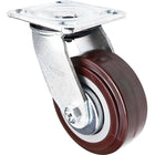 Kleton - Roulette, Pivotant, 5po (127 Mm), Polyuréthane, 650 Lb (294 Kg), paquet de 4-Dia. des trous de boulon 3/8po (9,52 mm)