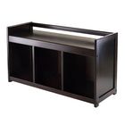 Winsome - Banc de rangement Addison à 3 sections, fini espresso-Banc Addison avec rangement de style casier