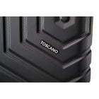 TOSCANO RIGOROSO Bagage à main rigide 20 po - Noir de jais-Système de roues détachables Dual Glide Tech
