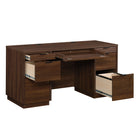 Sauder 60"W La Collection Palo Alto Crédence - Finition Spiced Mahogany-Assemblage rapide et facile
