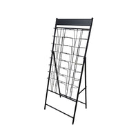 FuTECH - Porte-brochures avec 16 pochettes - 20,5 l x 52,5 H - Noir-Détenteurs de littérature