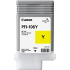 Canon – Réservoir d'encre jaune PFI-106 (130 ml) pour IPF6300 / 6300S /6400 / 6400S / 6400SE / 6450-Jaune
