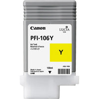 Canon – Réservoir d'encre jaune PFI-106 (130 ml) pour IPF6300 / 6300S /6400 / 6400S / 6400SE / 6450-Jaune
