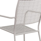 Chaise de patio avec accoudoirs et dossier carré, intérieur/extérieur, gris pâle (CO-2-SIL-GG)-6