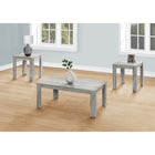 Monarch Specialties - 7860P Ens De Tables - 3Pcs/Gris Industriel-Surface ample pour y placer lamp, souvenir ou object decoratif