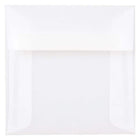 JAM Paper Enveloppes carrées translucides de 5 po, ton clair, 50/paquet-Enveloppes en papier vélin translucide clair