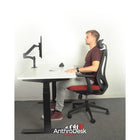 AnthroDesk - La Chaise Ergonomique à Dossier Haut - Rouge-Dimension du dos: 47 cm de largeur x 60 cm de hauteur