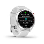 Garmin - Montre intelligente Approach S42 - Argent poli avec bracelet blanc-Plus qu'une simple montre de golf. Portez-le 24h/24 et 7j/7 et recevez des notifications intelligentes, suivez vos pas et bien plus encore.
