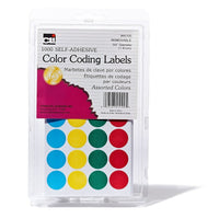Charles Leonard – Étiquettes de 3/4 po à code de couleurs, couleurs variées, 1000 étiquettes, 12000/paquet (CHL45100)-Étiquettes à code de couleurs