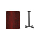 Flash Furniture – Table en stratifié acajou de 24 x 30 po avec base de 22 x 22 po (XUMA2430T2222)-Table d'hospitalité